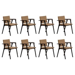 Franco Albini 832 “Luisa” Armchair for Poggi, Italy, 1953, Set of 8