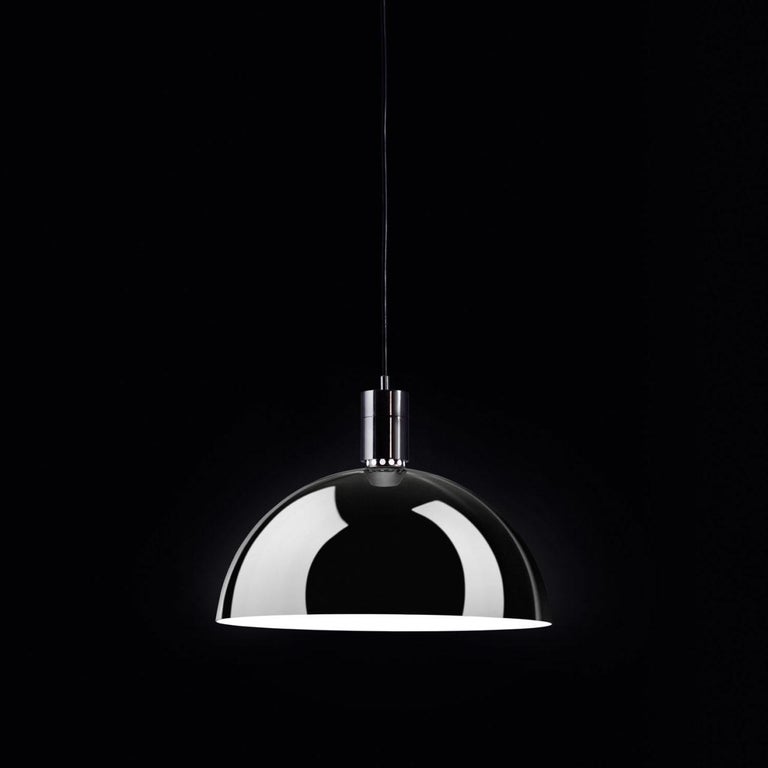 Mid-Century Modern Franco Albini and Franca Helg 'AM4Z' Pendant Lamp for Nemo in Chrome For Sale