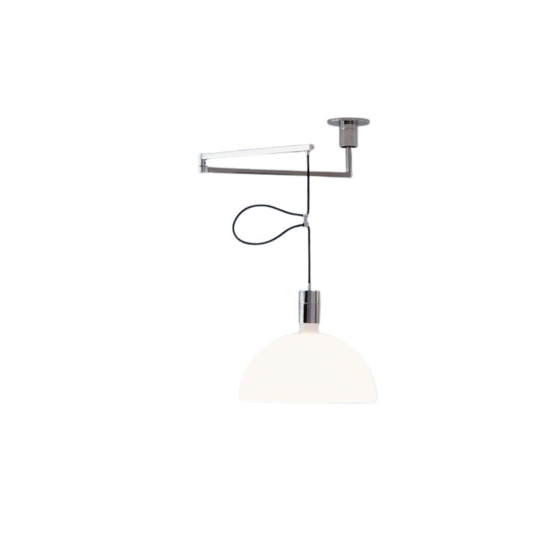 Mid-Century Modern Franco Albini and Franca Helg 'AS41C' Pendant Lamp for Nemo in Chrome For Sale