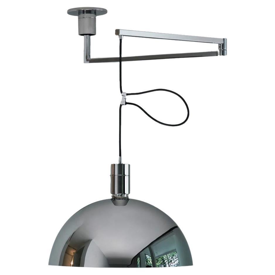 Mid-Century Modern Lampe à suspension Franco Albini et Franca Helg AS41Z pour Nemo en chrome en vente