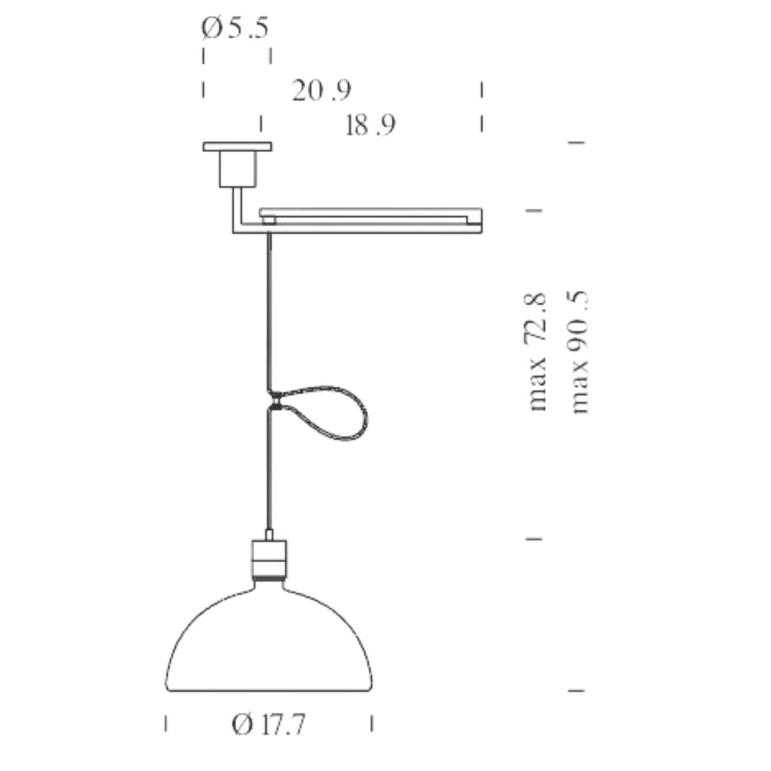 Lampada a sospensione in vetro soffiato a mano 'AS41Z' di Franco Albini and Franca Helg per Nemo in vendita 1