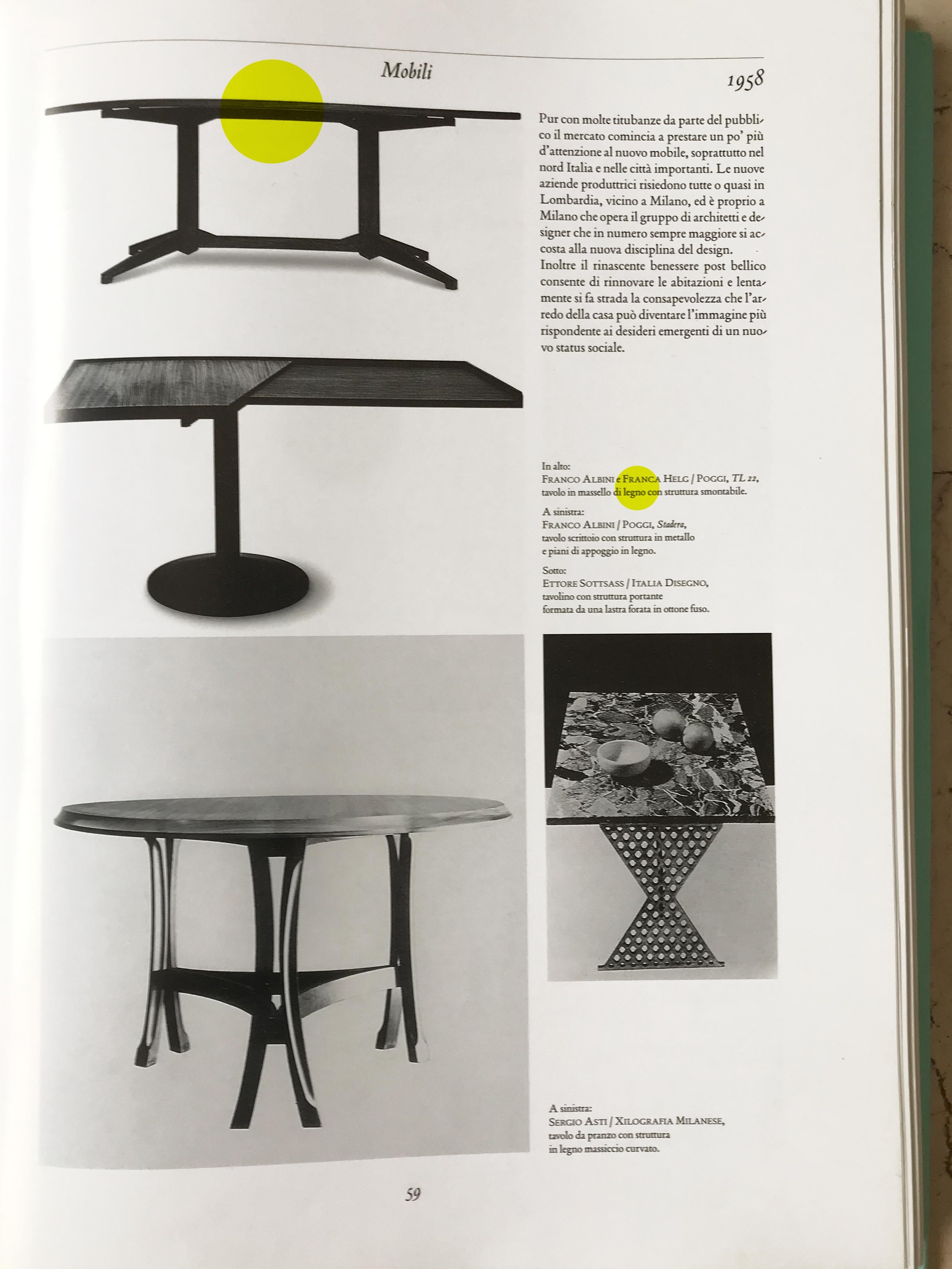 Table de salle à manger italienne Franco Albini et Franca Helg pour Poggi TL22 en vente 8