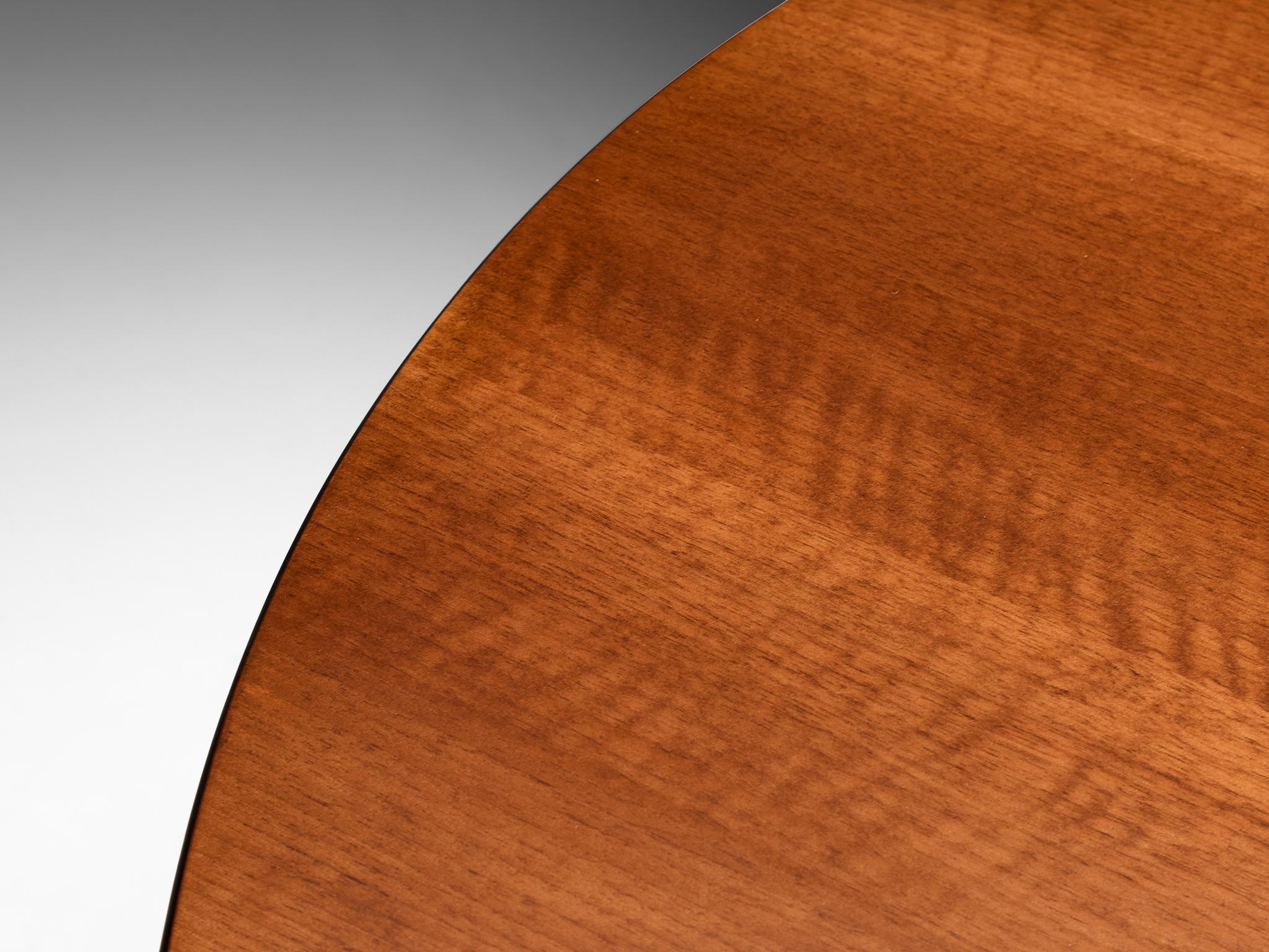 Mid-Century Modern Franco Albini and Franca Helg for Poggi 'TL30' Round Table in Walnut and Steel For Sale
