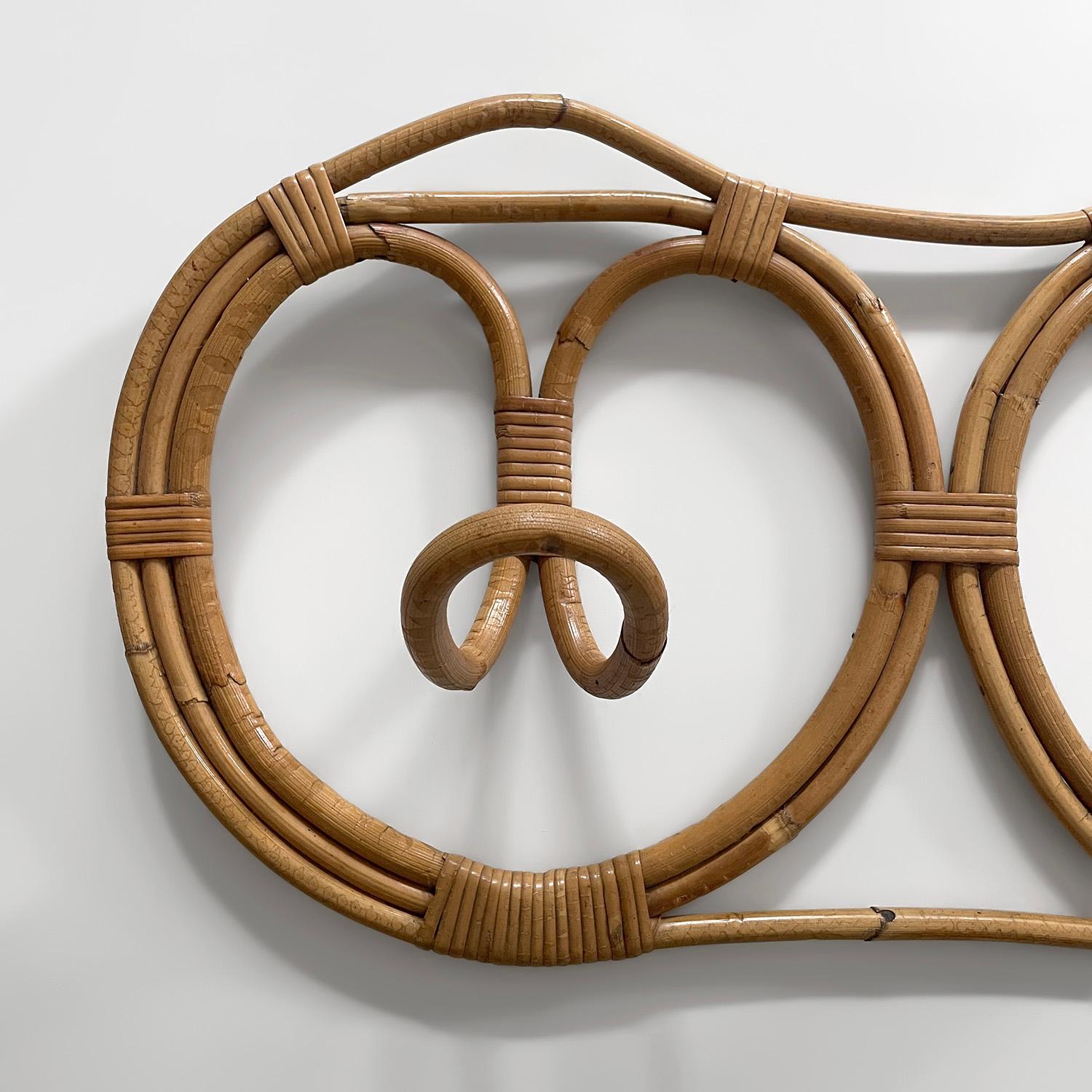 Franco Albini and Franca Helg Italian Rattan Double Coat Hook For Sale 1