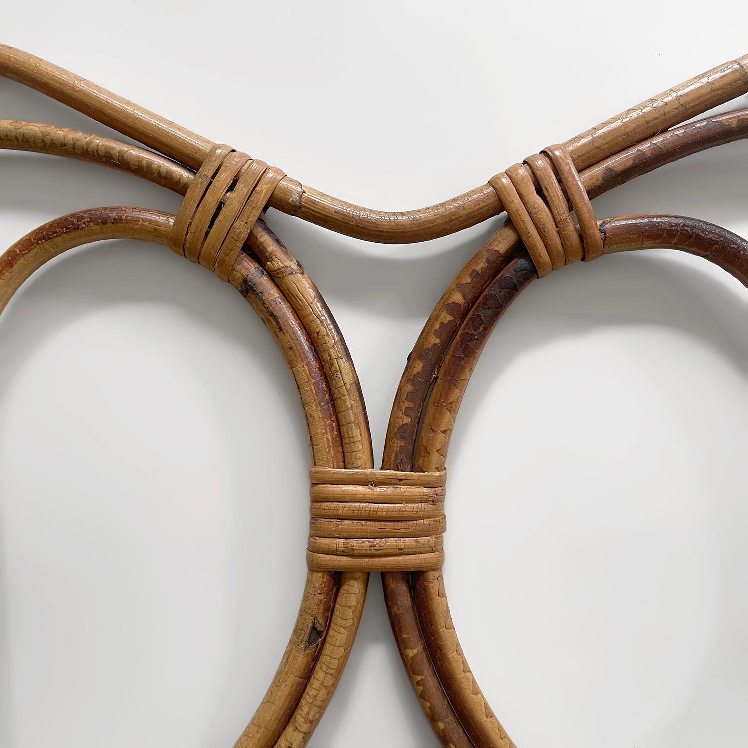 Franco Albini and Franca Helg, appendiabiti doppio in rattan italiano in vendita 2