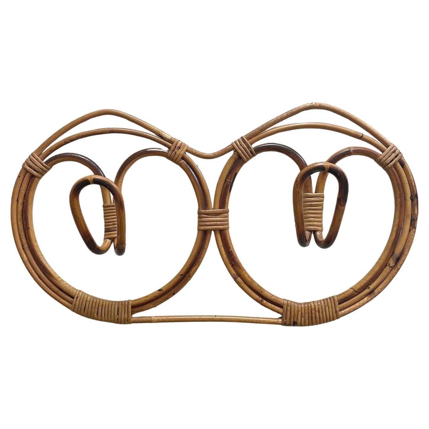 Franco Albini and Franca Helg, appendiabiti doppio in rattan italiano