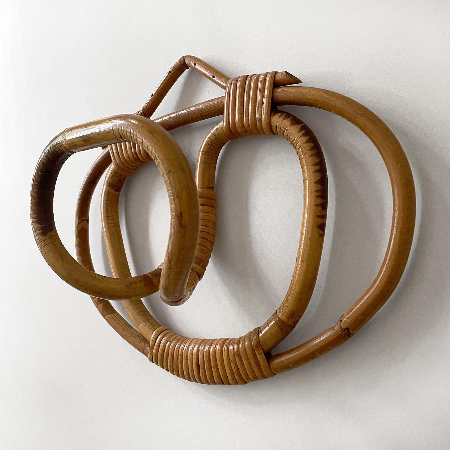 Mid-20th Century Franco Albini and Franca Helg Rattan Coat Hook For Sale