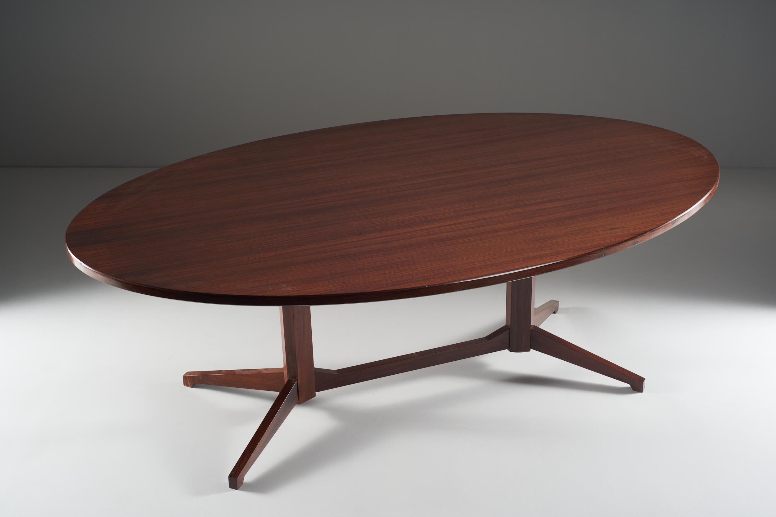 Franco Albini and Franca Helg Table TL22 Wood Poggi, Italy, circa 1958 In Good Condition In Milan, IT