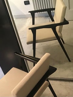 Franco Albini Poltrona Legno Imbottito Stoffa 1955 Italia