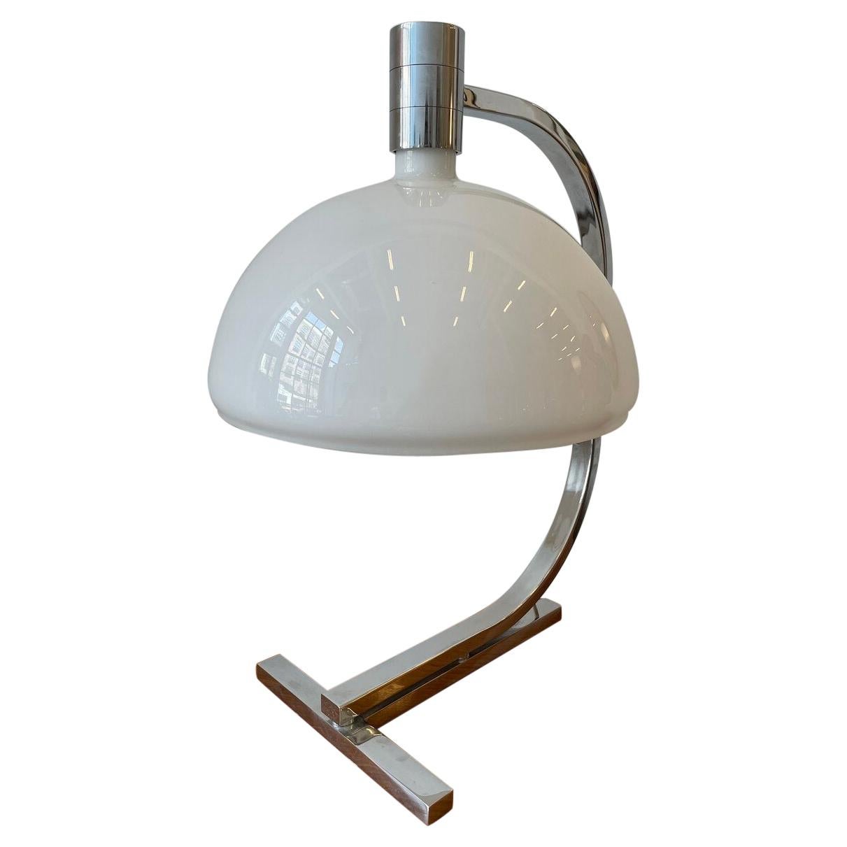 Franco Albini "AS1C" Large Table Lamp in Chrome and Glass