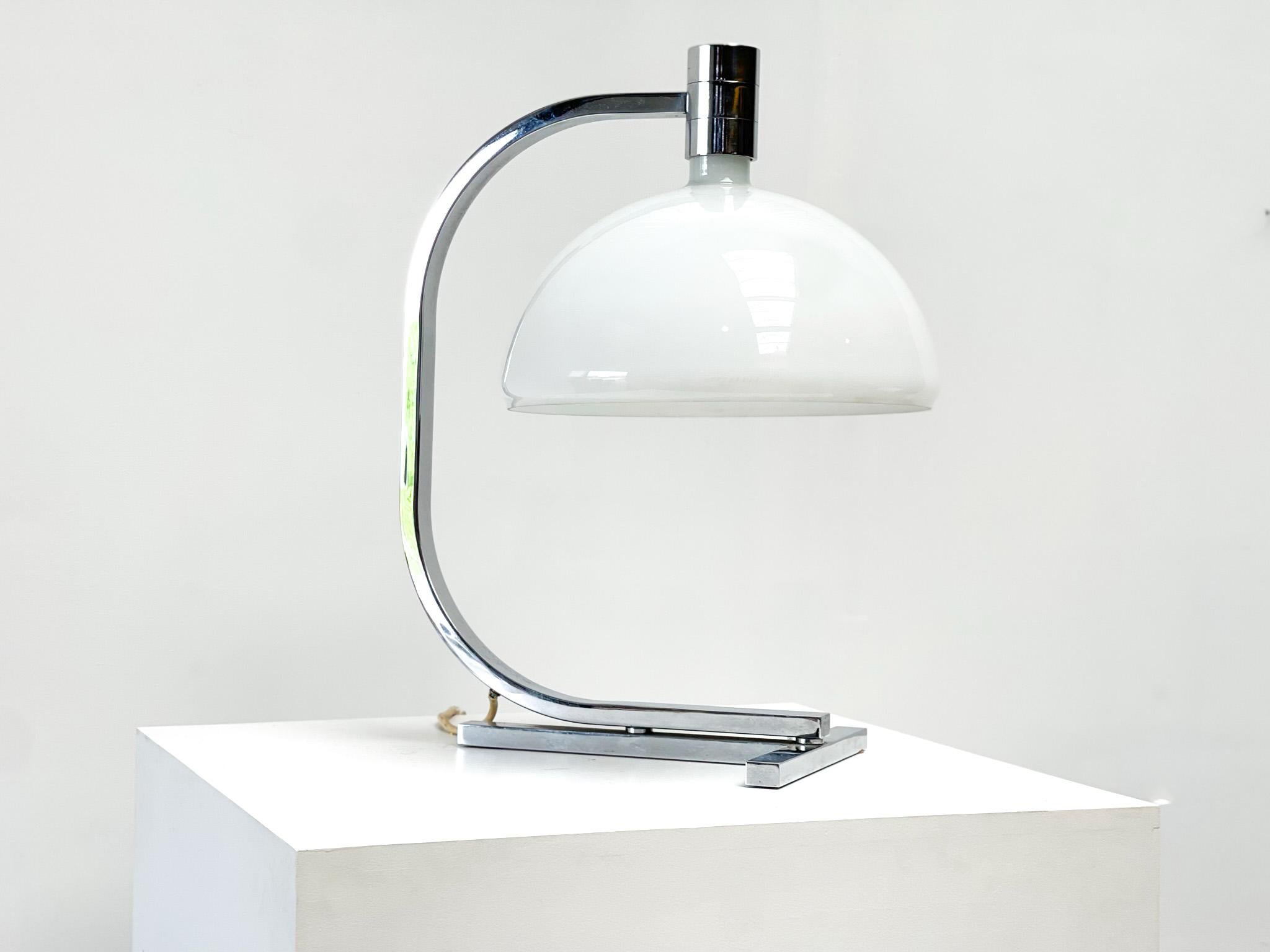 Milk Glass Franco Albini ASC1 table lamp For Sale