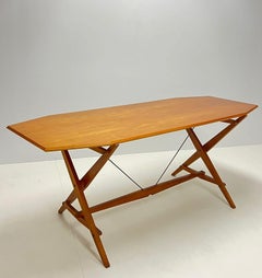 Franco Albini ash dining table Model TL2 Cavalletto, Poggi, (Very First Edition)