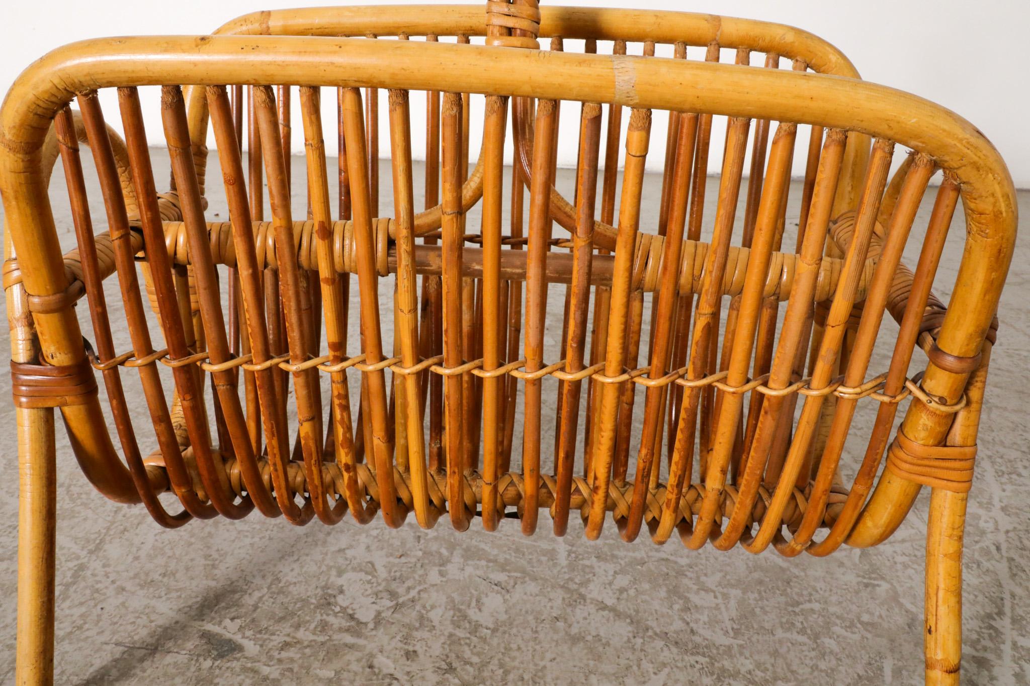 Franco Albini attributed Bamboo Magazine Holder For Sale 8