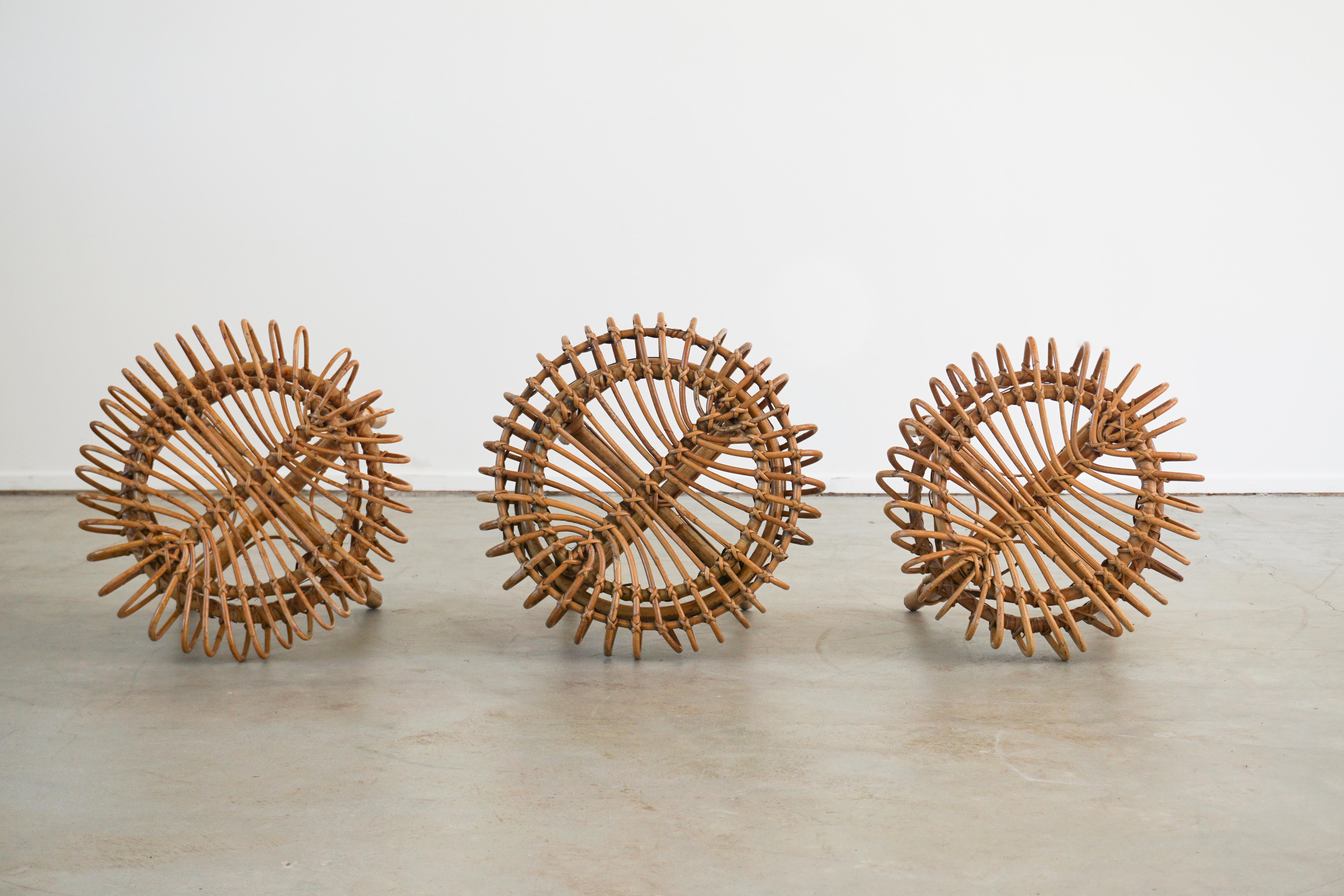 Franco Albini Attributed Stools In Good Condition In Beverly Hills, CA