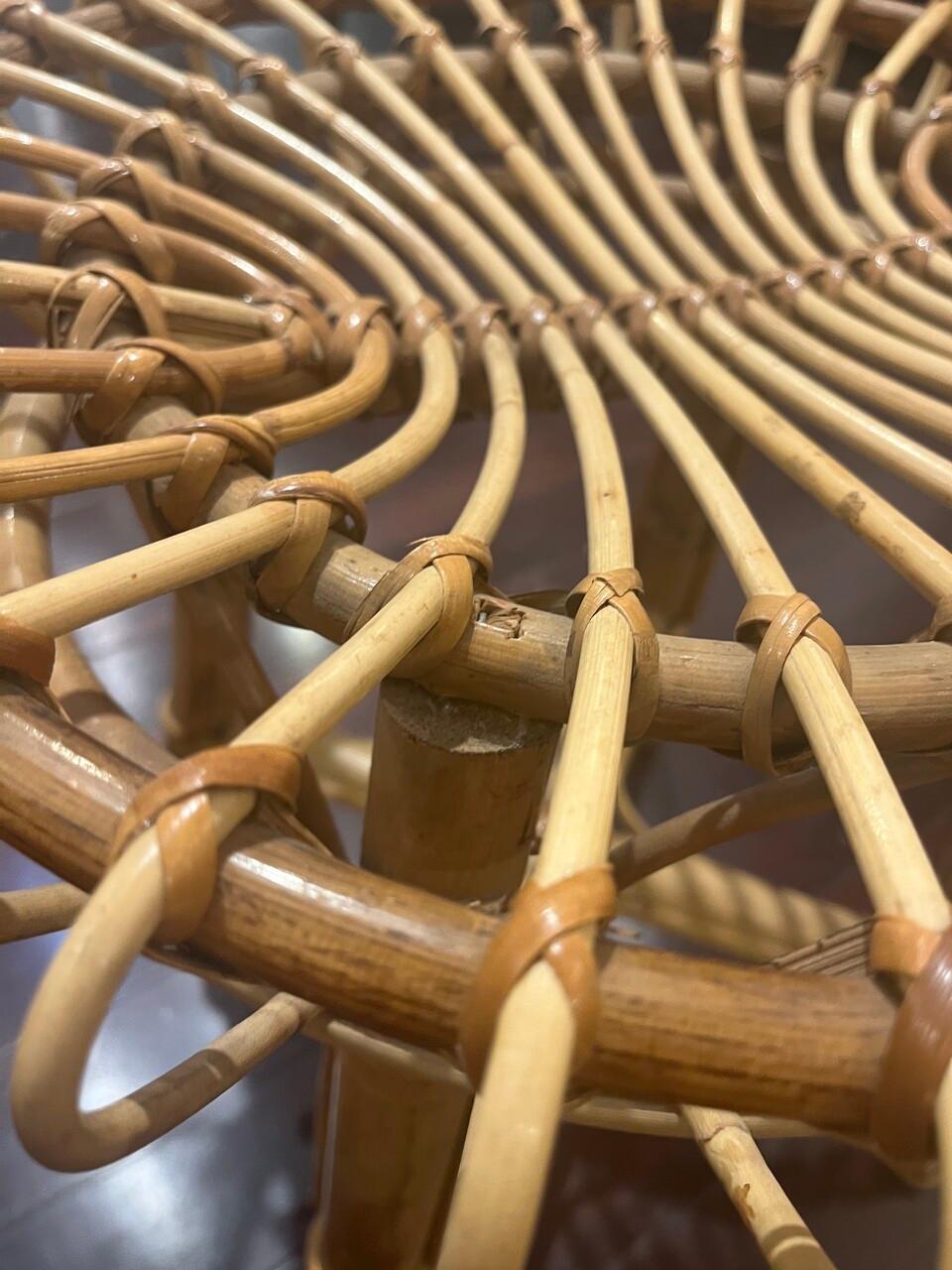 Italian Franco Albini Bamboo Stool 1960's Italy For Sale