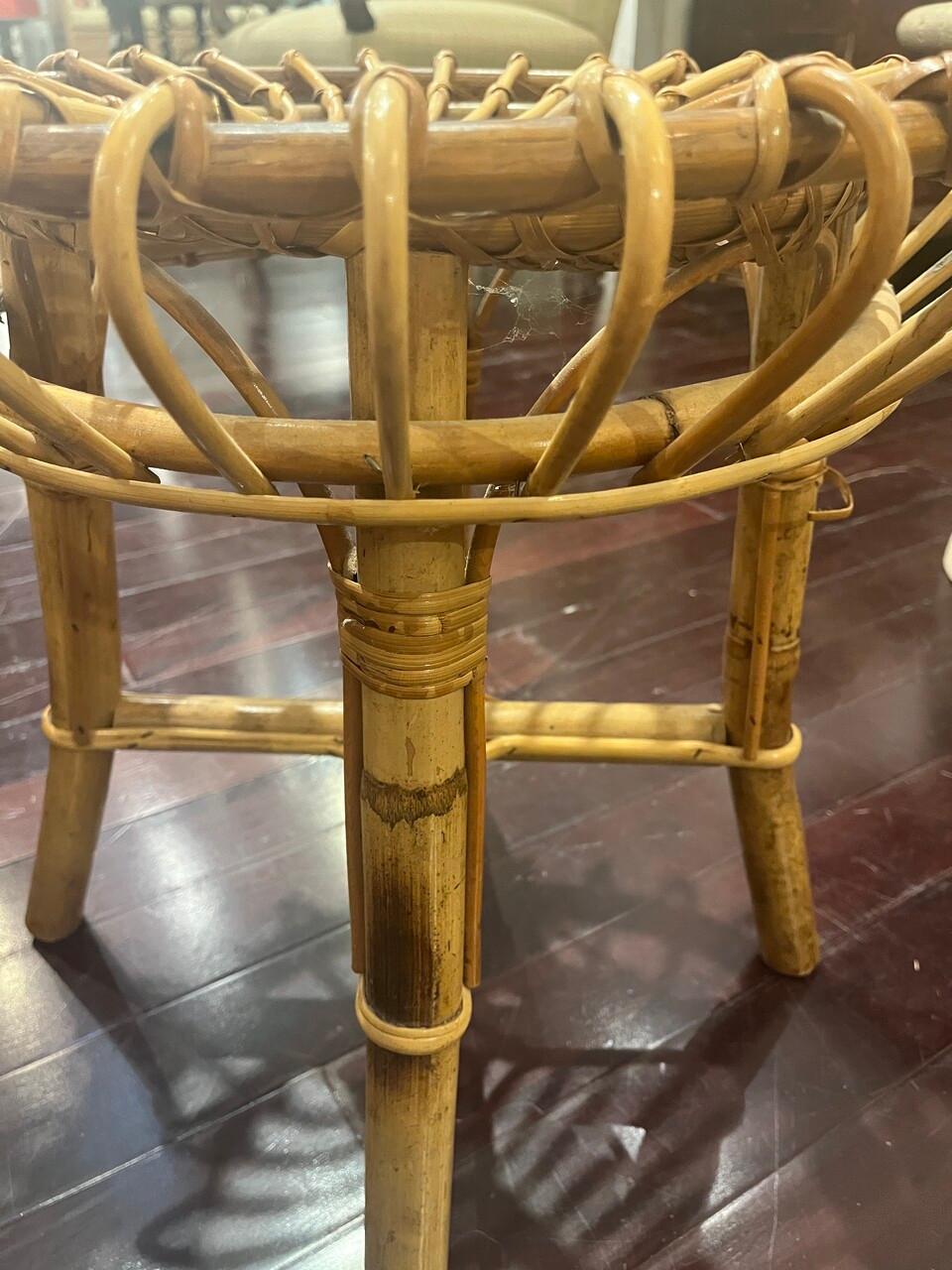 Franco Albini Bamboo Stool 1960's Italy For Sale 1