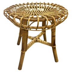 Vintage Franco Albini Bamboo Stool 1960's Italy