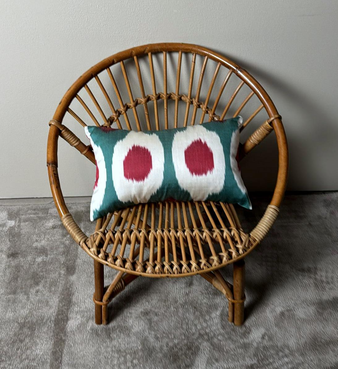 Rustic Italian Vintage  Children’s Armchair In Bamboo And Wicker For Sale 11