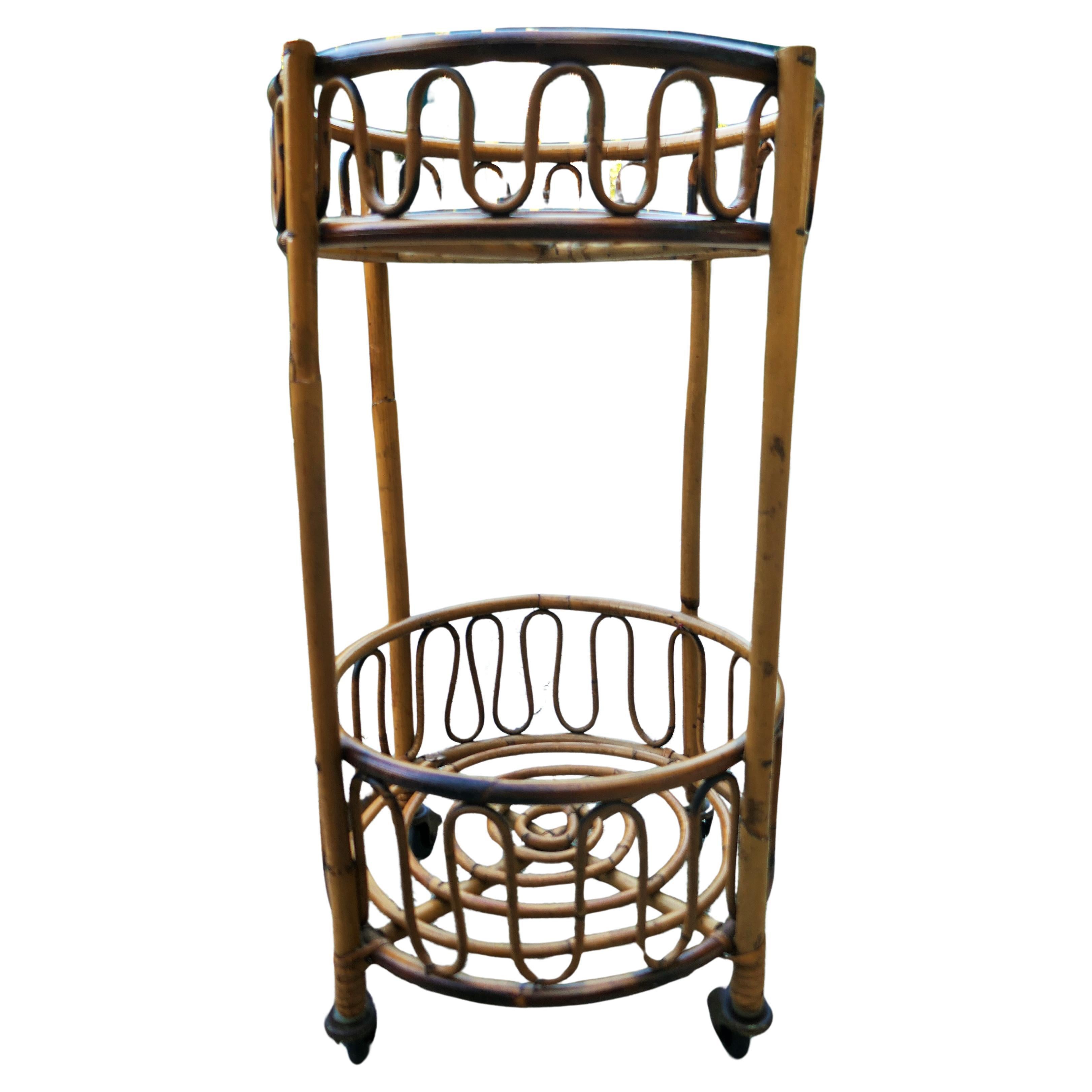 Rattan trolley For Sale 1