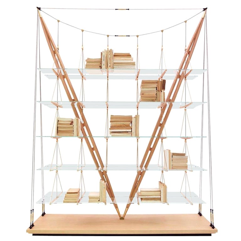 Franco Albini Bookcase; a Masterpiece of Italian Craftsmanship and Design For Sale