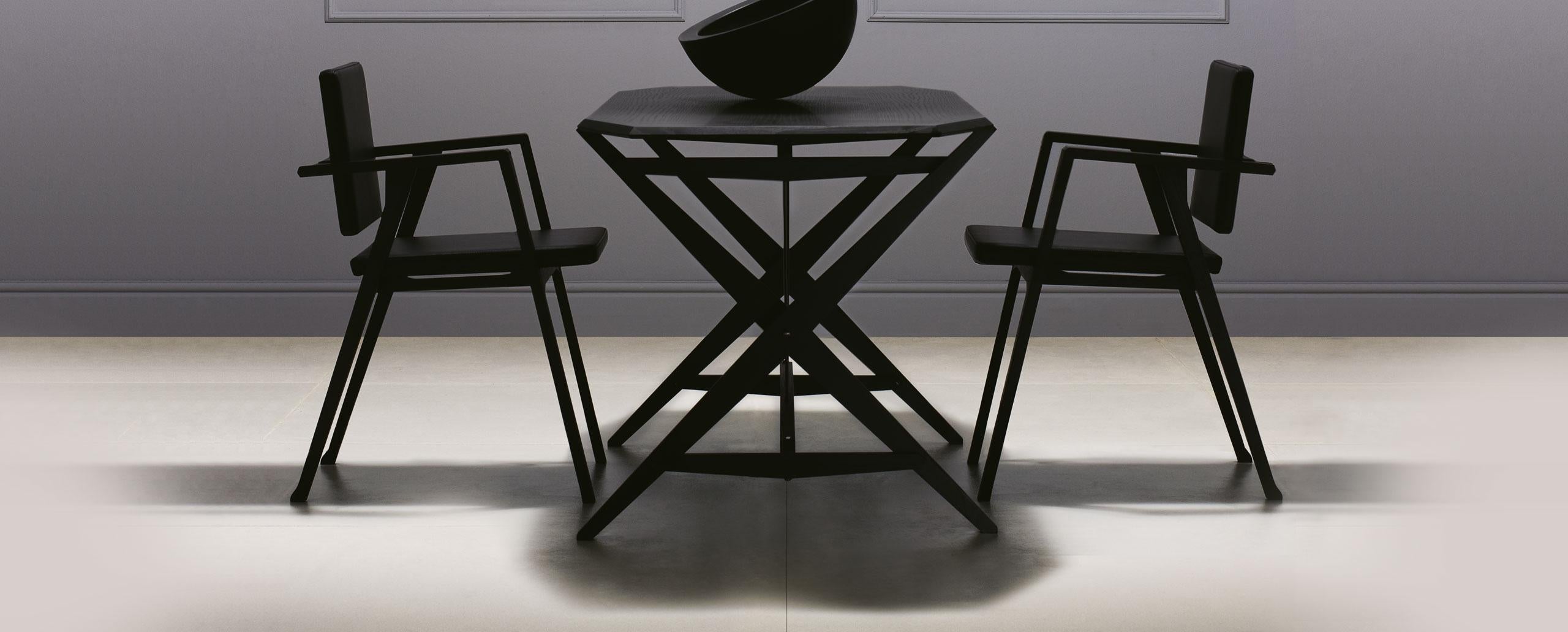 Mid-Century Modern Table Cavalletto de Franco Albini, en bois teinté noir par Cassina en vente