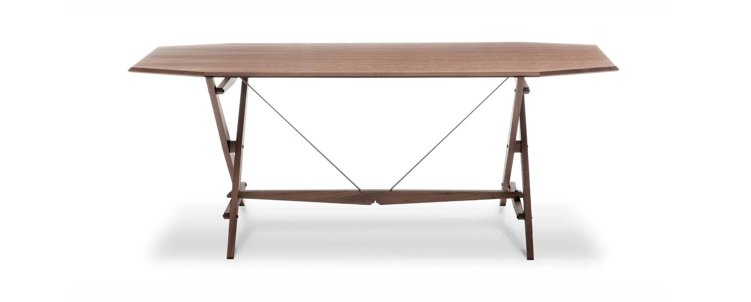 XXIe siècle et contemporain Table Cavalletto de Franco Albini, en bois teinté noir par Cassina en vente