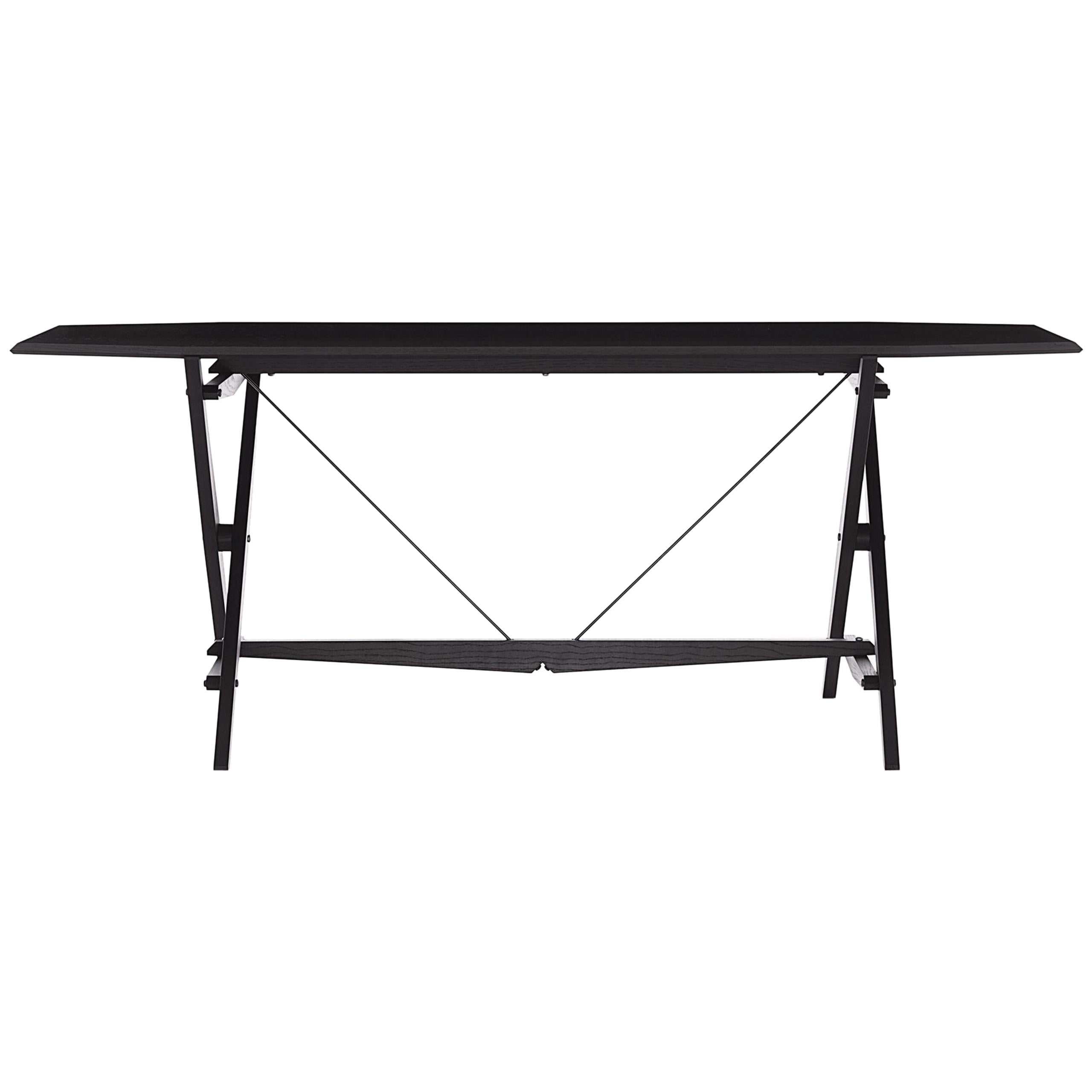 Franco Albini Cavalletto Table, Black Stained Wood by Cassina