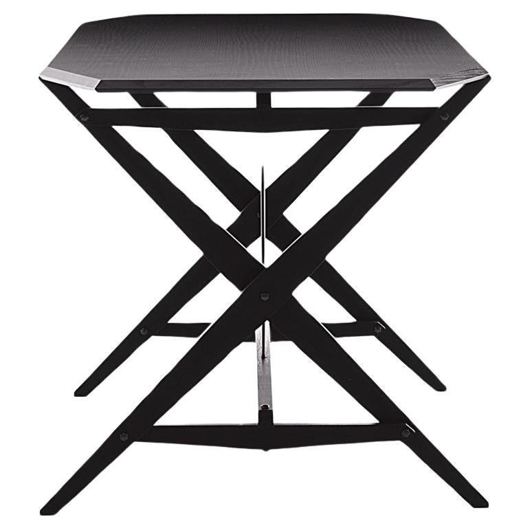Tavolo Franco Albini Cavalletto, Wood tinto nero by Cassina