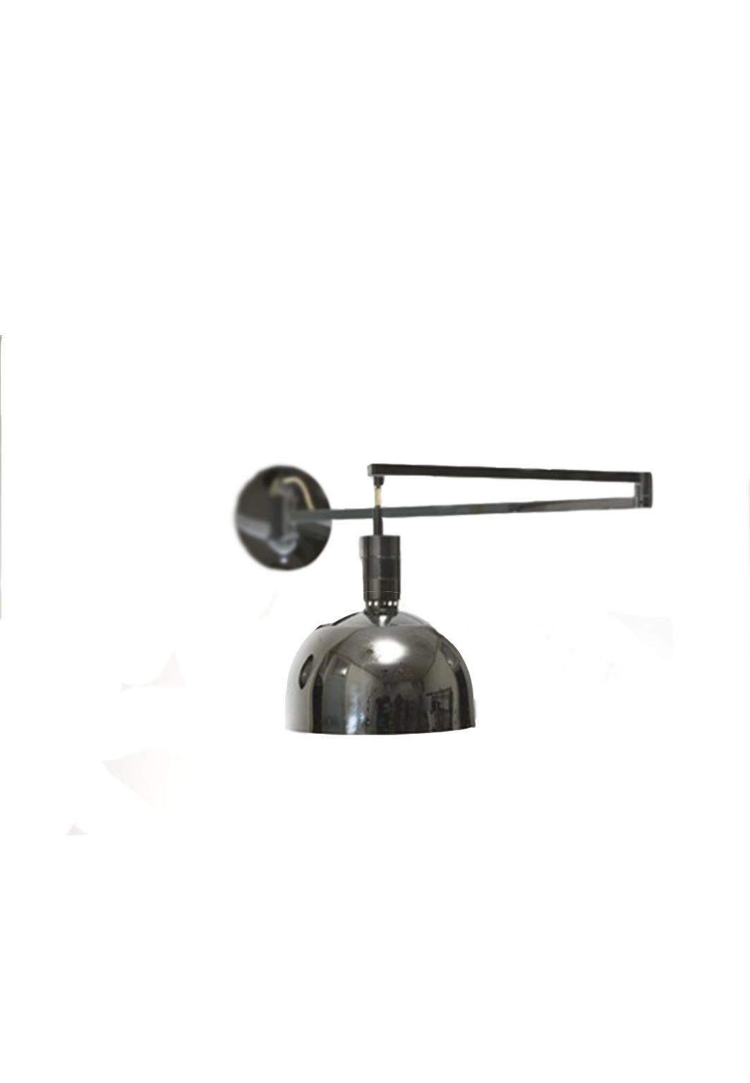 Italian Franco Albini Chromed Suspension Lamp AM AS Series for Sirrah, 1969
