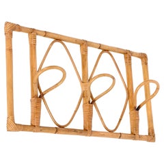 Franco Albini Coat Rack in Bamboo and Woven Rattan, Italy 1960s