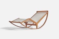 Franco Albini, Chaise Lounge a dondolo "PS16", sicomoro, anni '60, Poggi, Italia