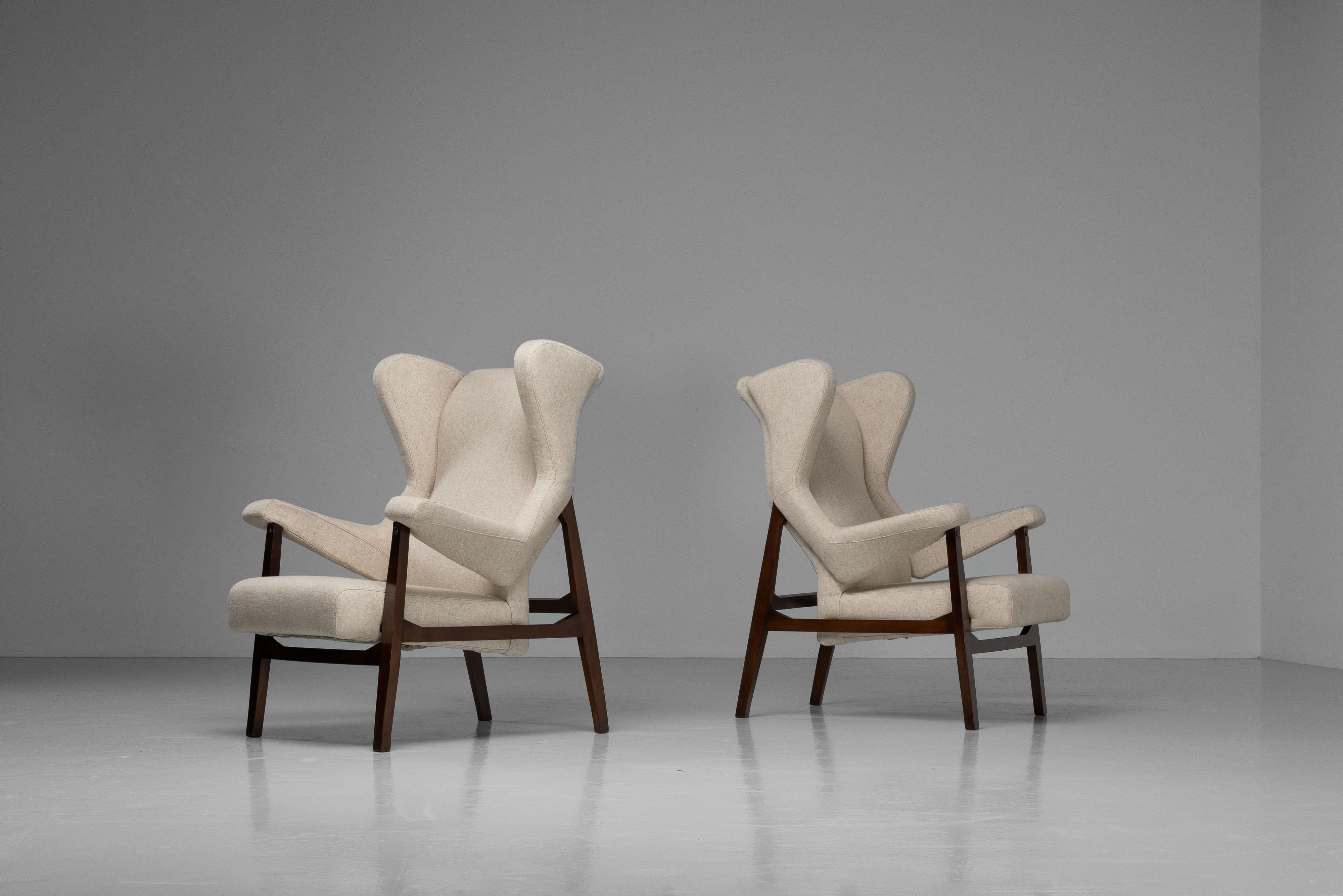 Mid-Century Modern Franco Albini Fiorenza chairs Arflex Italy 1956 For Sale