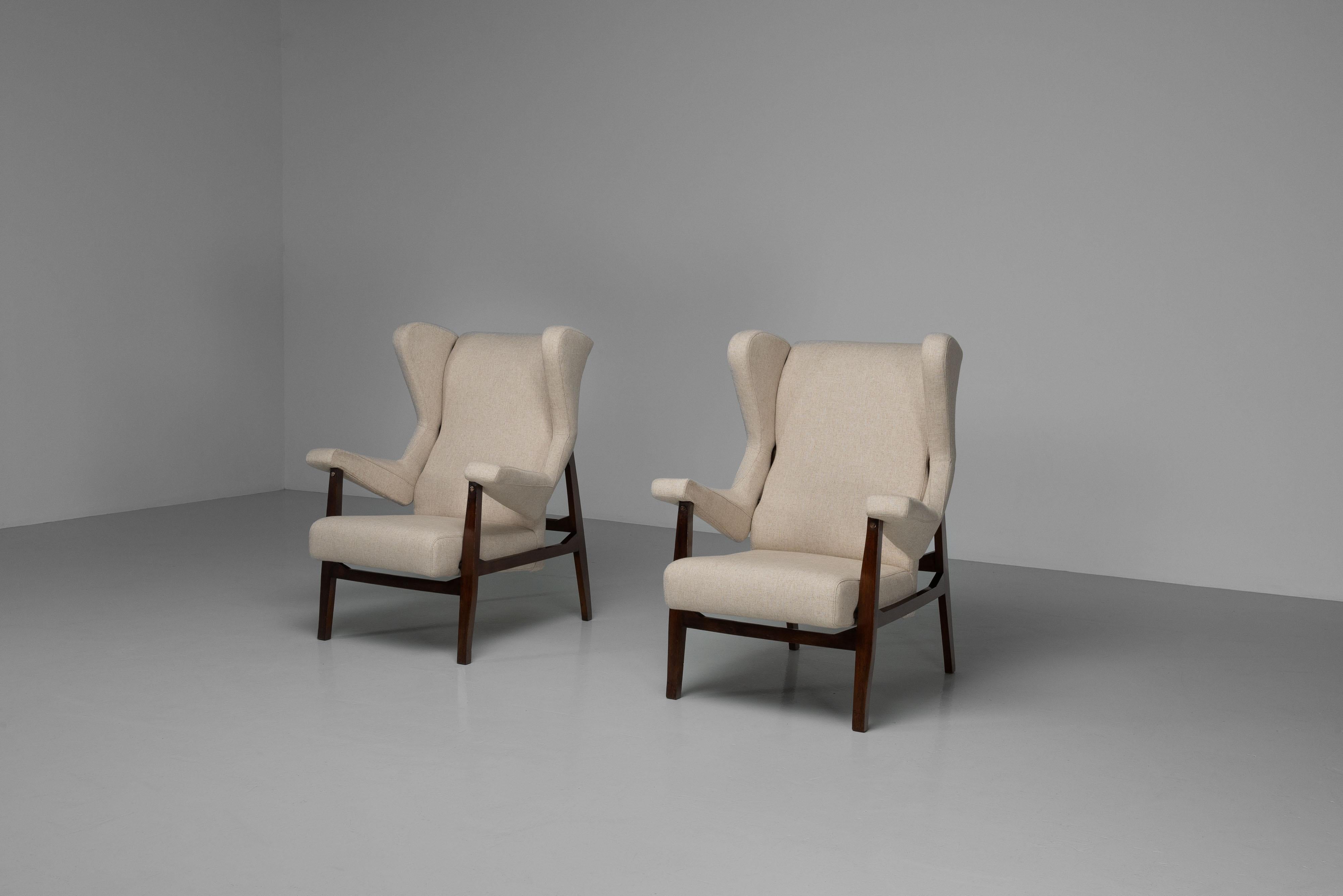 Italian Franco Albini Fiorenza chairs Arflex Italy 1956 For Sale