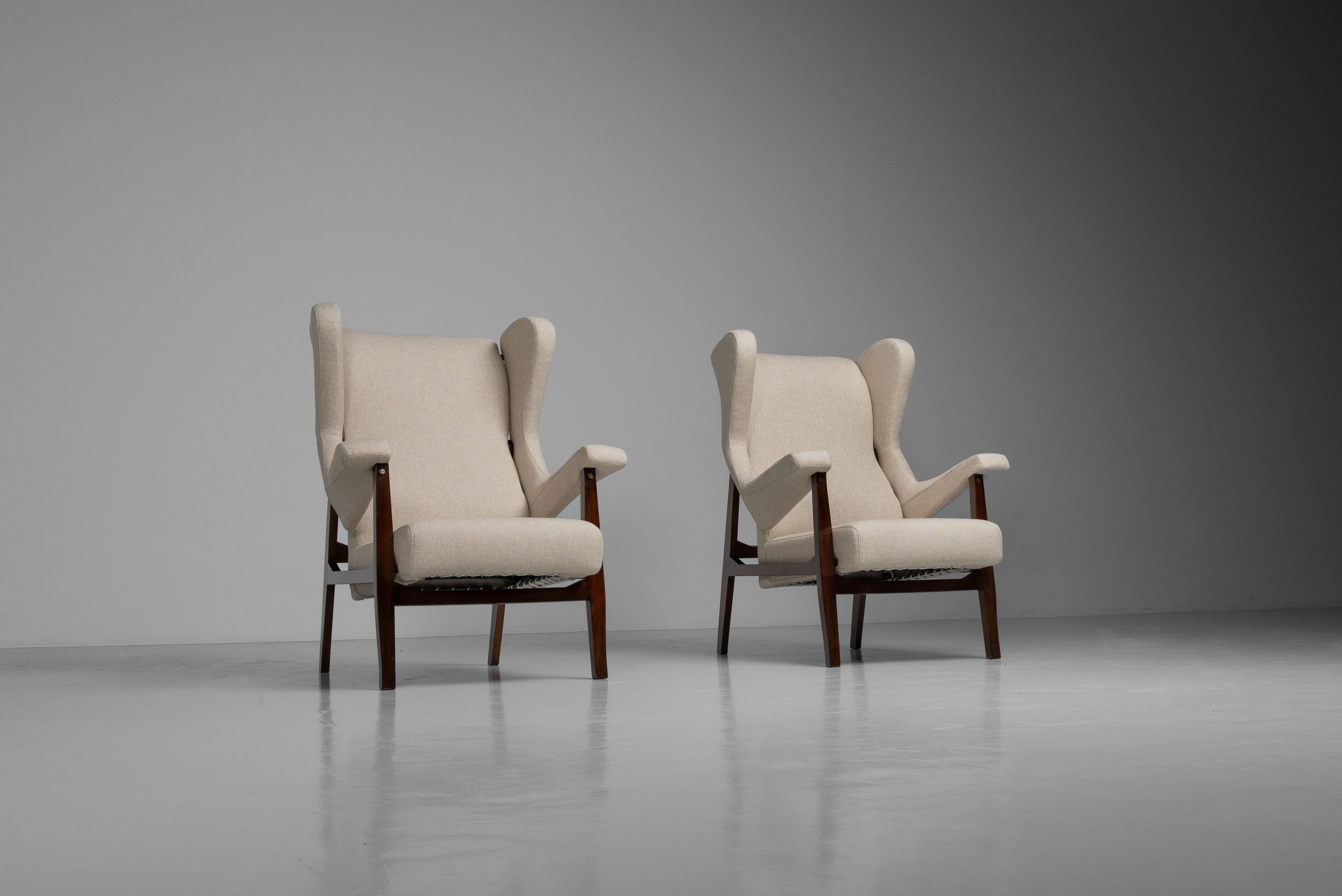 Franco Albini Fiorenza chairs Arflex Italy 1956 In Good Condition For Sale In Roosendaal, Noord Brabant