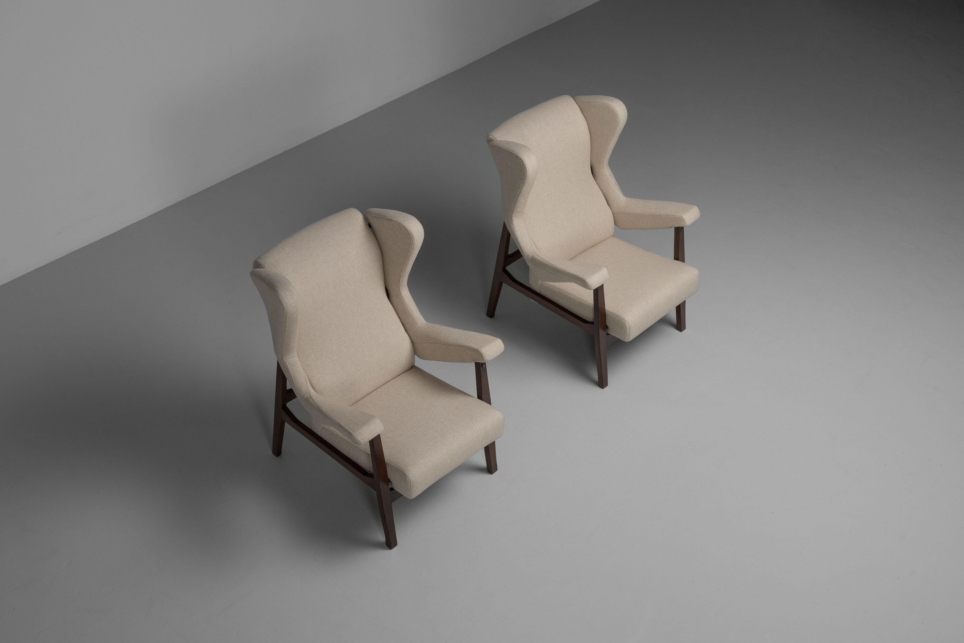 Mid-20th Century Franco Albini Fiorenza chairs Arflex Italy 1956 For Sale