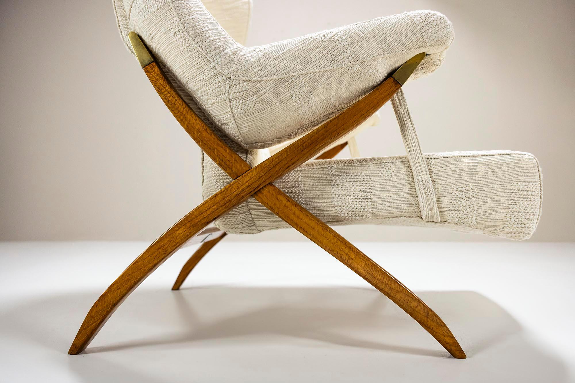 Franco Albini “Fiorenza” Lounge Chair in Dedar Fabric for Arflex, Italy 1952 10