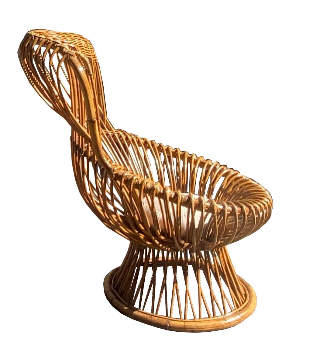 Mid-20th Century Franco Albini for Bonacina Margherita Chair, Italy, 1950s