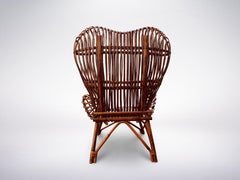 Franco Albini for Bonacina, Midcentury Rattan Chair "Gala", 1951