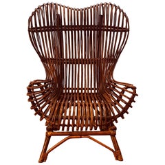 Franco Albini for Bonacina, Midcentury Rattan Chair "Gala", 1951