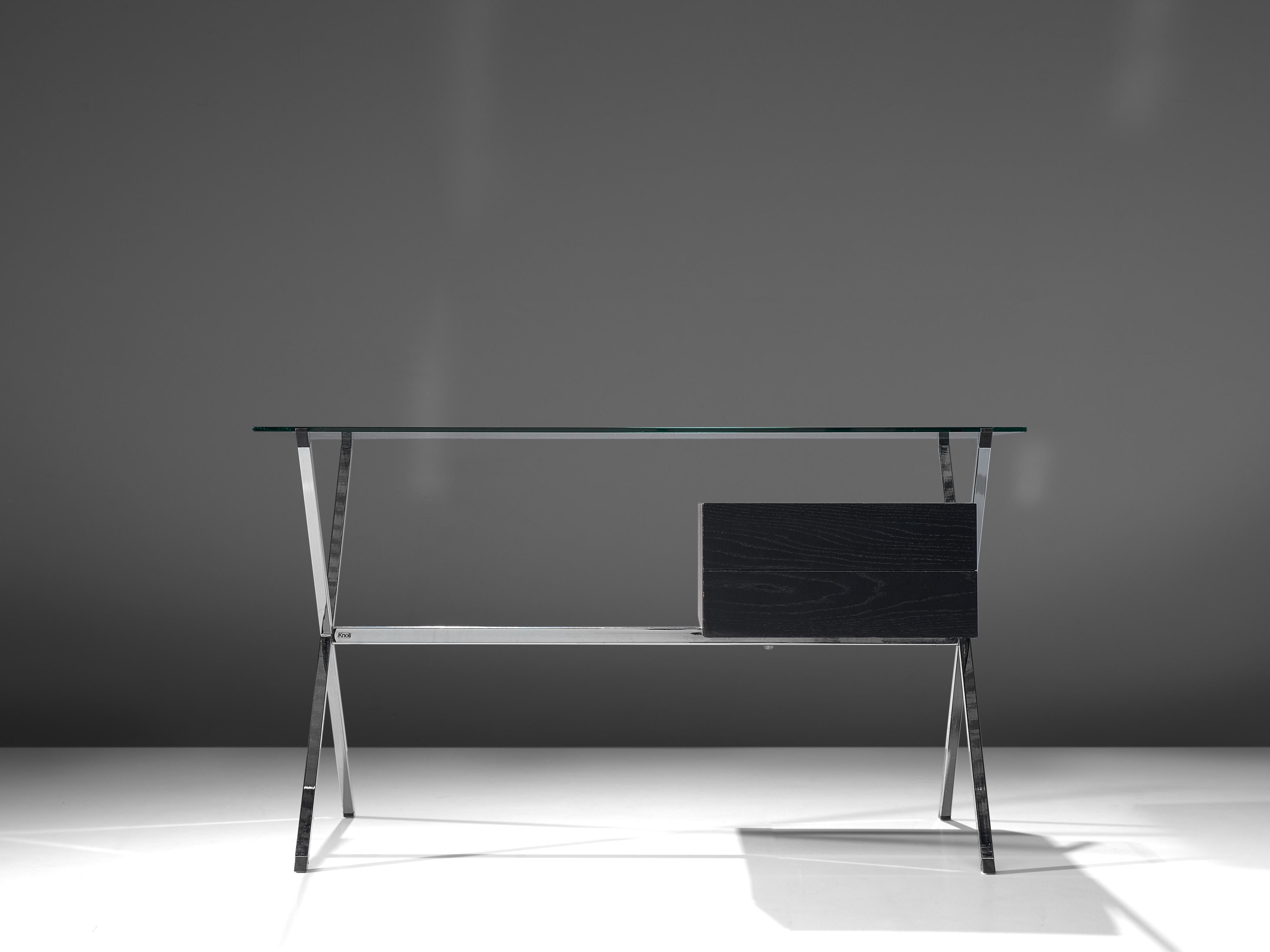 italien Franco Albini pour Knoll Desk Modèle '1928' en verre et métal en vente