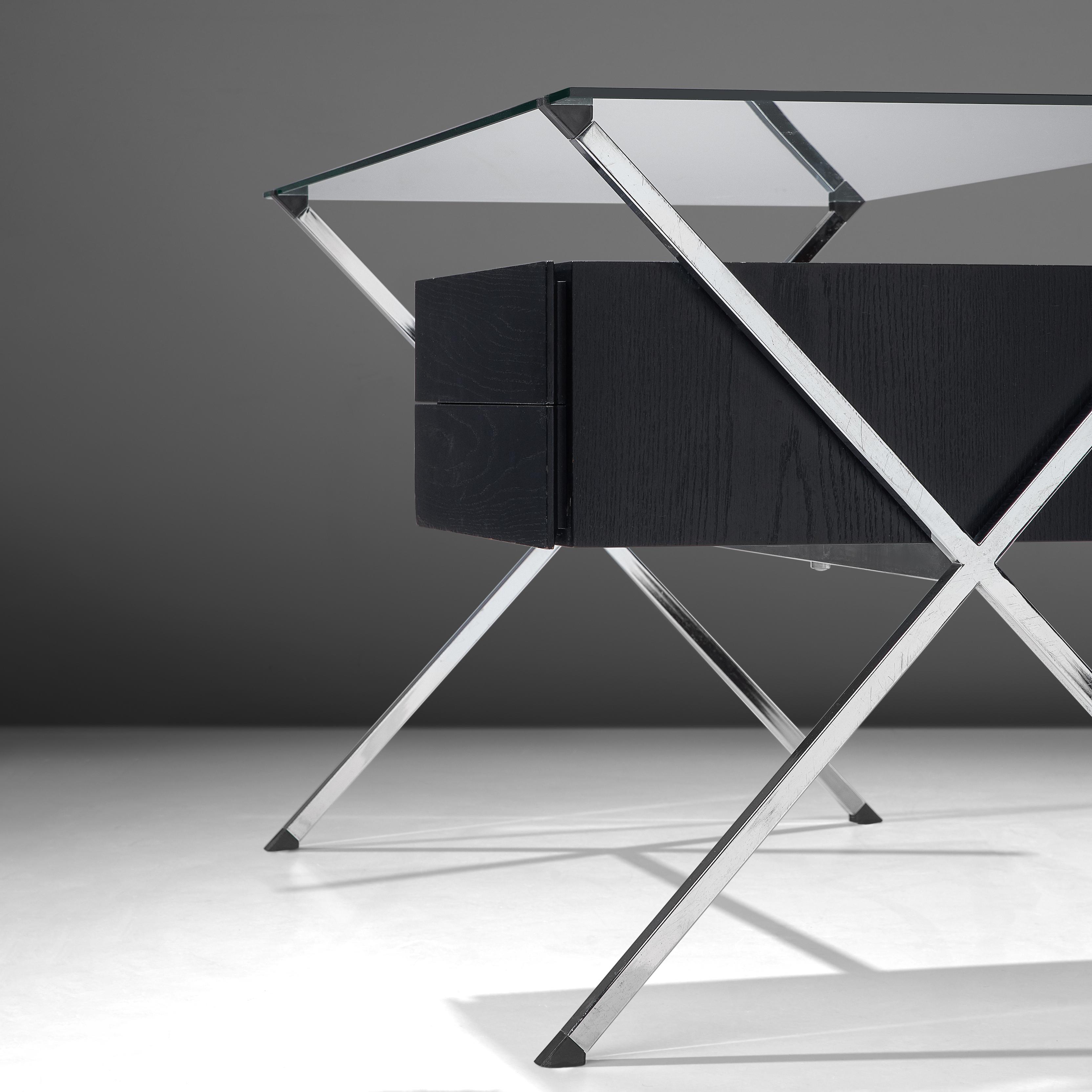 Mid-Century Modern Franco Albini for Knoll Desk Model '1928' in Glass and Metal For Sale