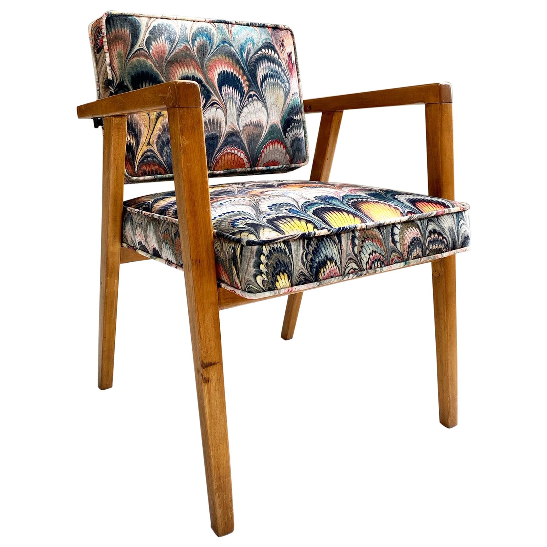 Franco Albini for Knoll Model 48 Chair in Beata Heuman Velvet