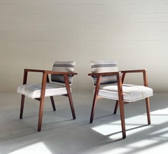 Franco Albini for Knoll Model 48 Chairs in Calfskin and Isabel Marant Silk Wool