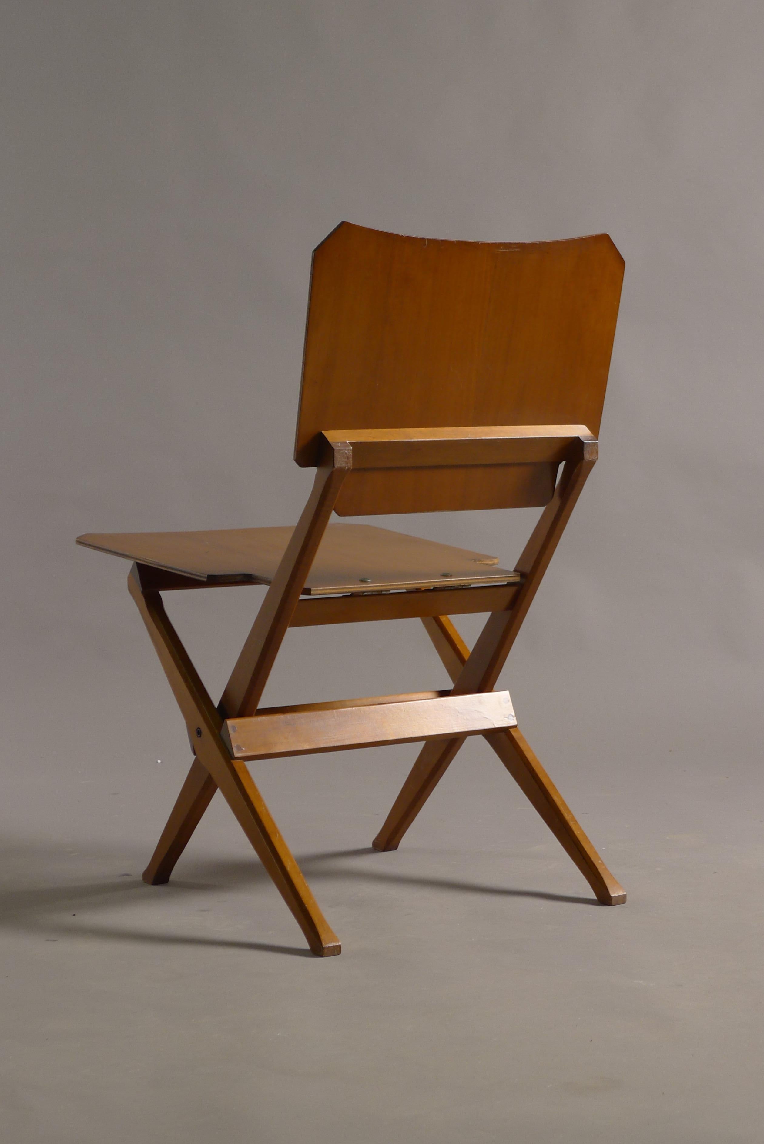 Mid-Century Modern Chaise pliante Franco Albini pour Poggi, circa 1950 en vente