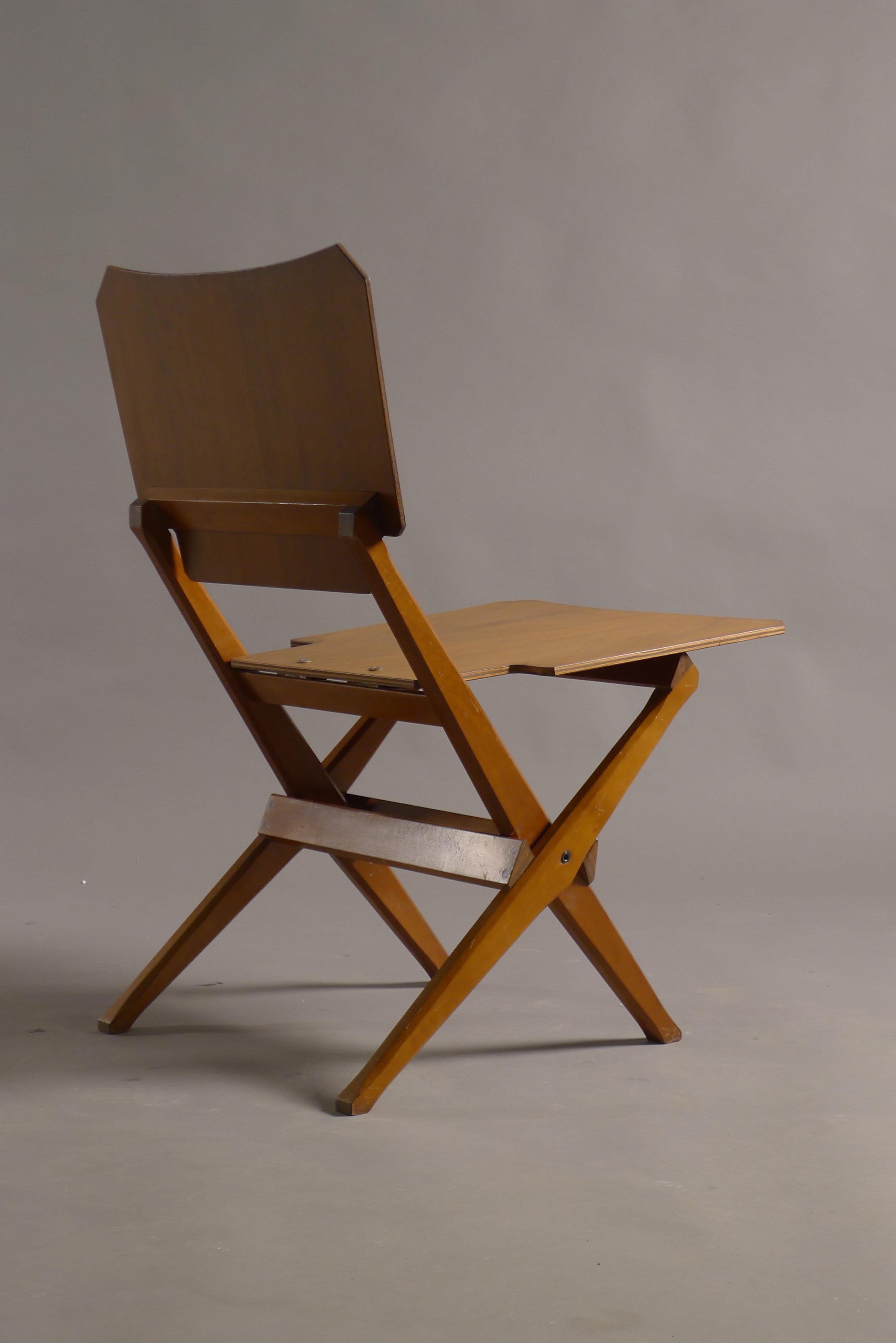 Italian Franco Albini for Poggi circa 1950, Folding Chair For Sale