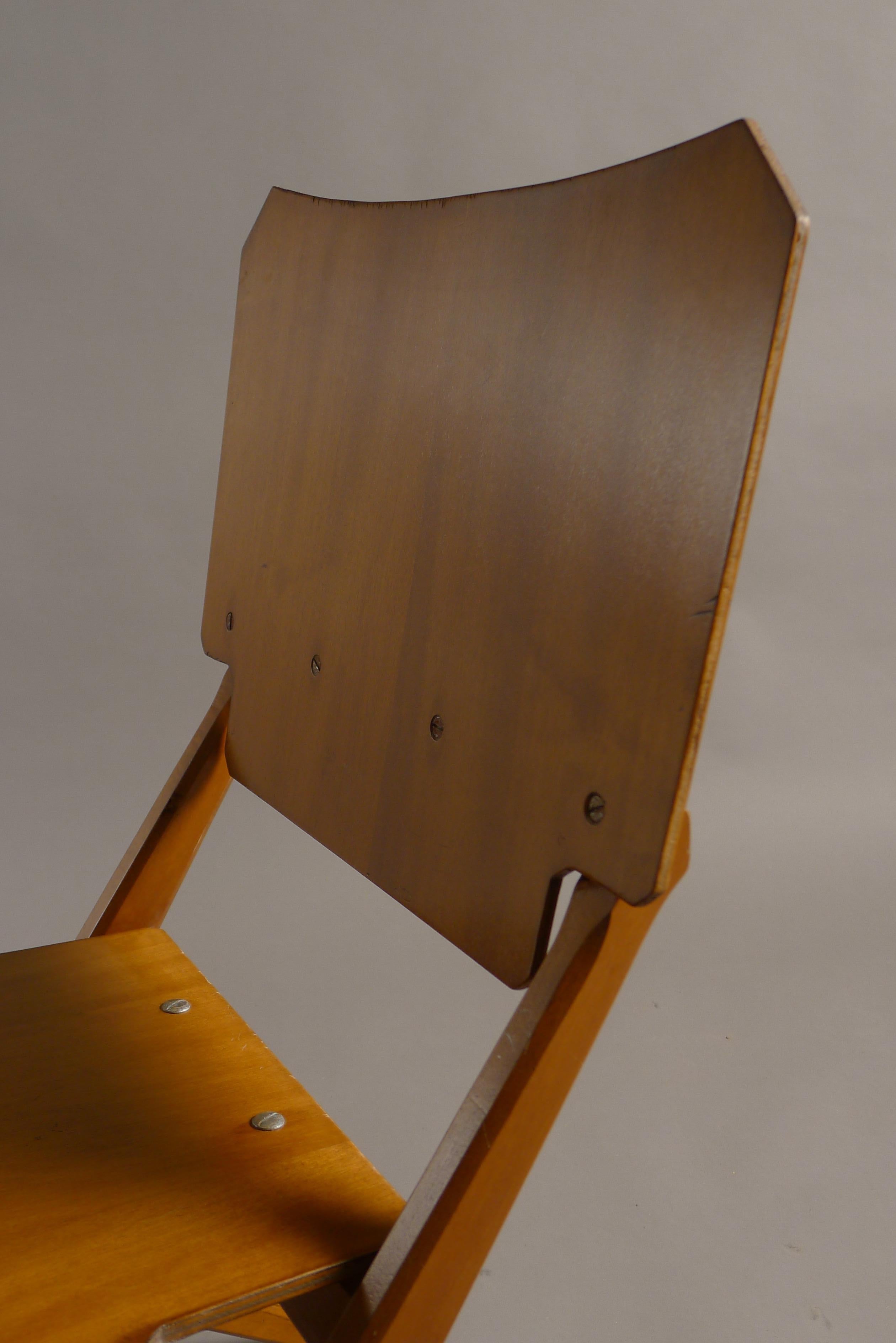 Franco Albini for Poggi circa 1950, Folding Chair For Sale 1