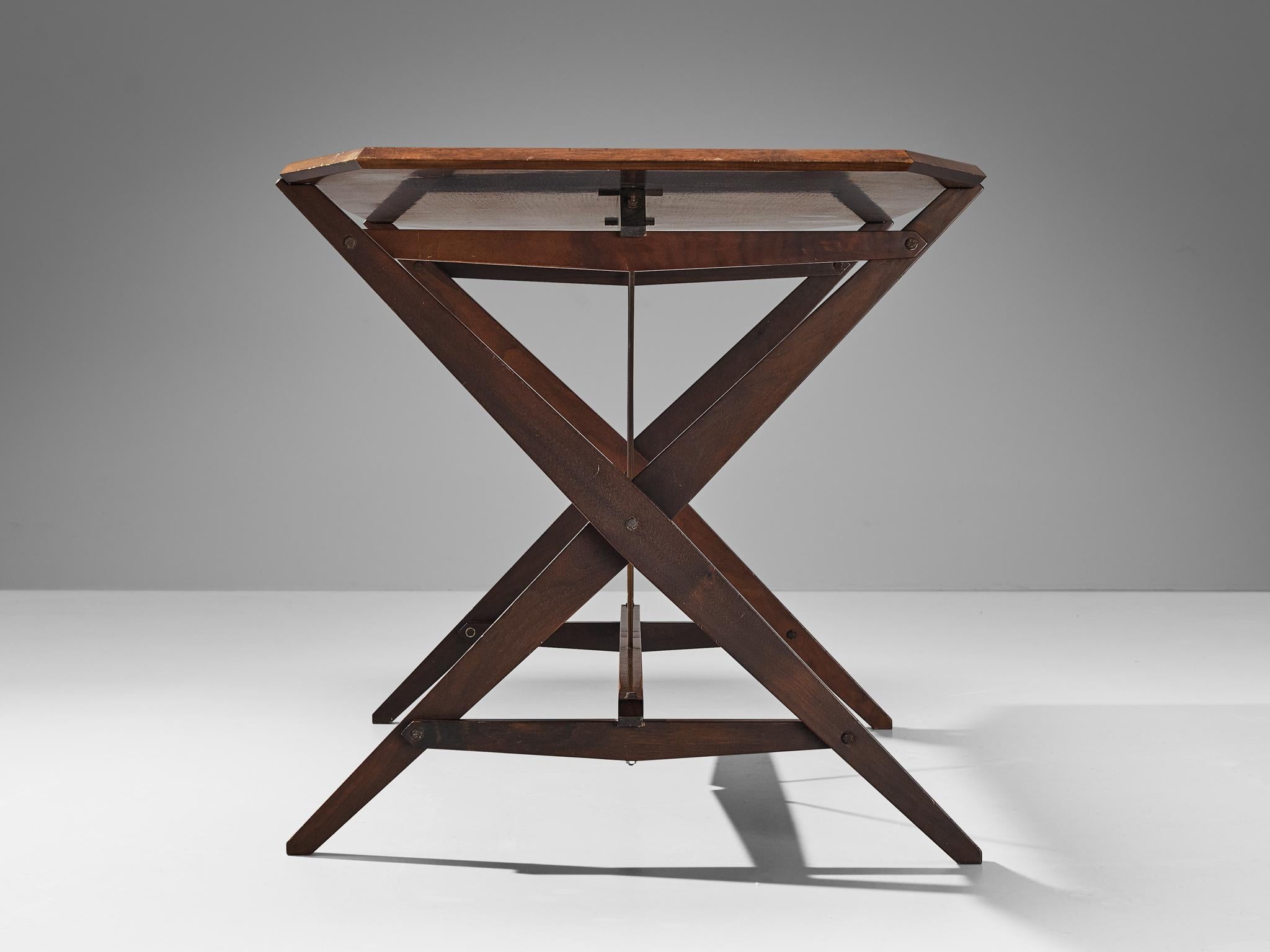 Franco Albini for Poggi Dining Table in Walnut  In Good Condition For Sale In Waalwijk, NL