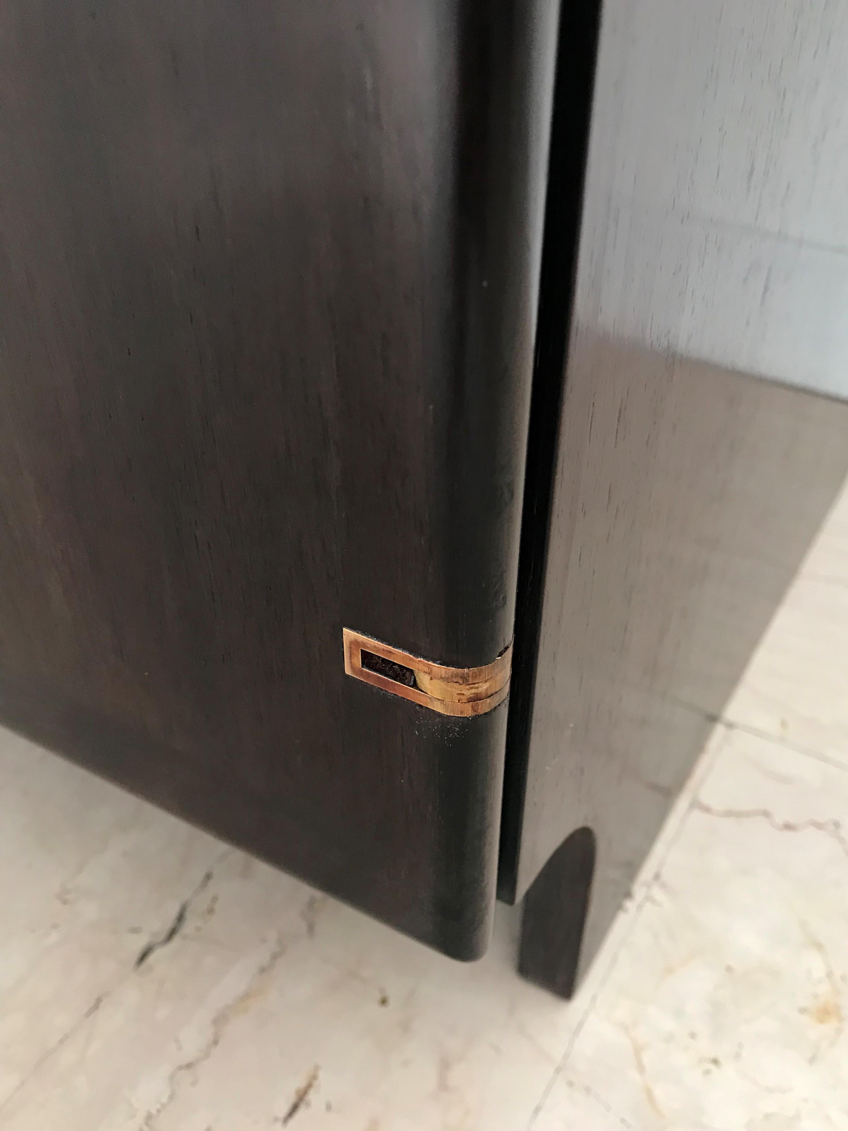 Franco Albini for Poggi Italian Midcdentury Dark Wood Sideboard, 1960s in vendita 4