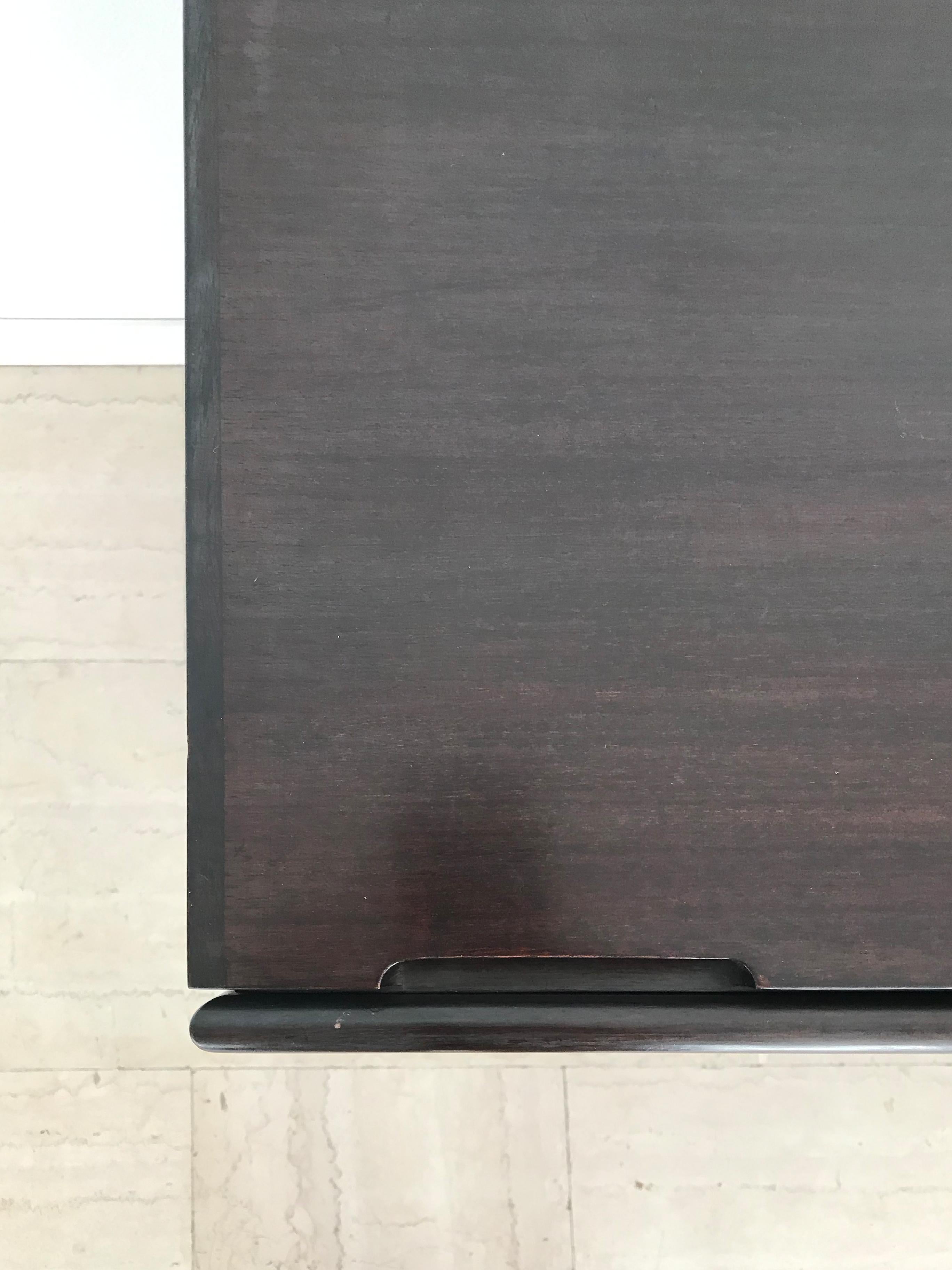 Franco Albini for Poggi Italian Midcdentury Dark Wood Sideboard, 1960s in vendita 7