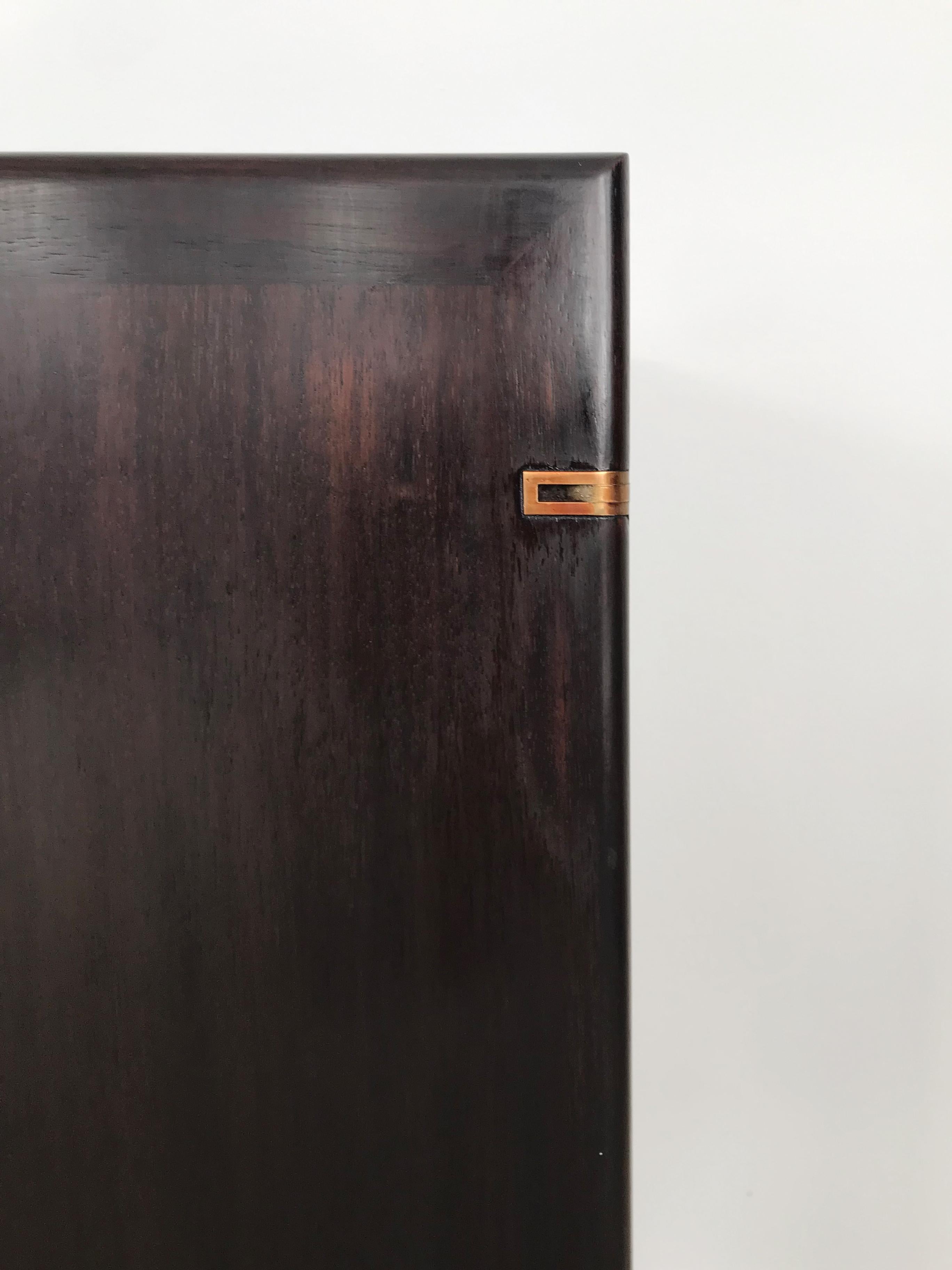 Franco Albini for Poggi Italian Midcdentury Dark Wood Sideboard, 1960s in vendita 3